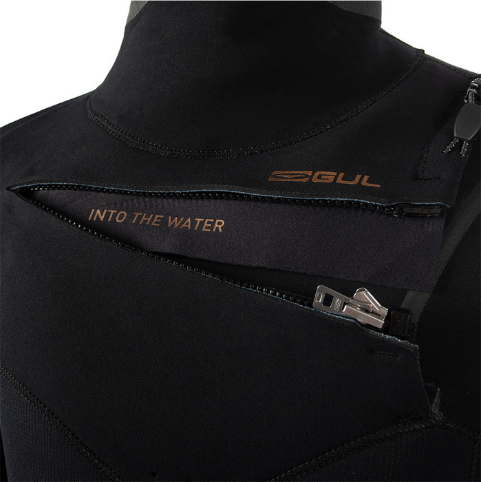 2024 Gul Mens Viper 6/5/4mm Chest Zip Hooded Wetsuit VR1225/C2 - Black
